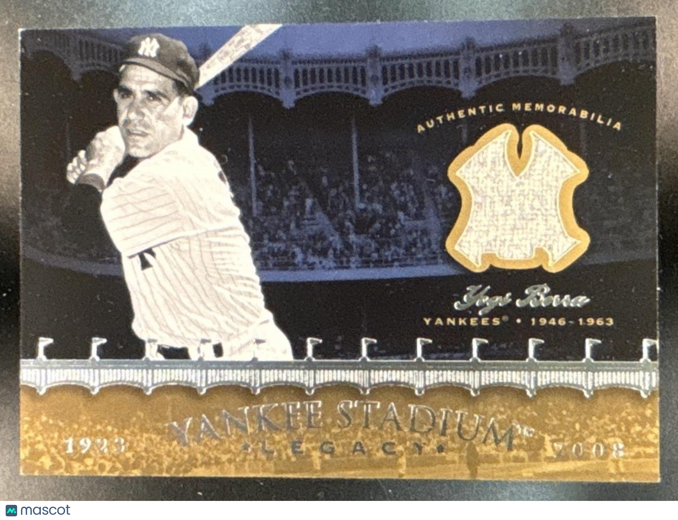 2008 Upper Deck Yankee Stadium Legacy Yogi Berra Memorabilia New York Yankees