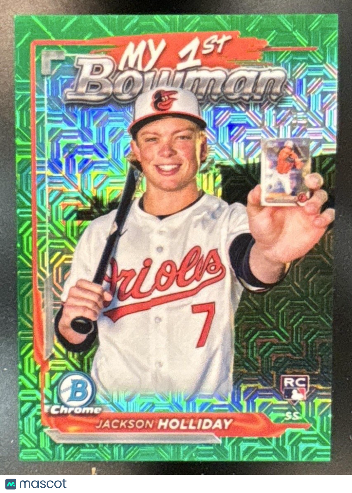 2024 Bowman Chrome Jackson Holliday My 1st Prospect Mega Box Green Mojo /99 RC