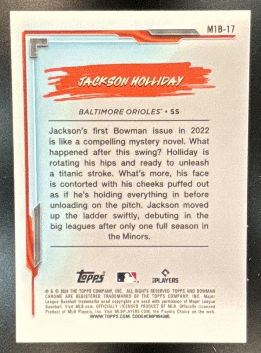 2024 Bowman Chrome Jackson Holliday My 1st Prospect Mega Box Green Mojo /99 RC