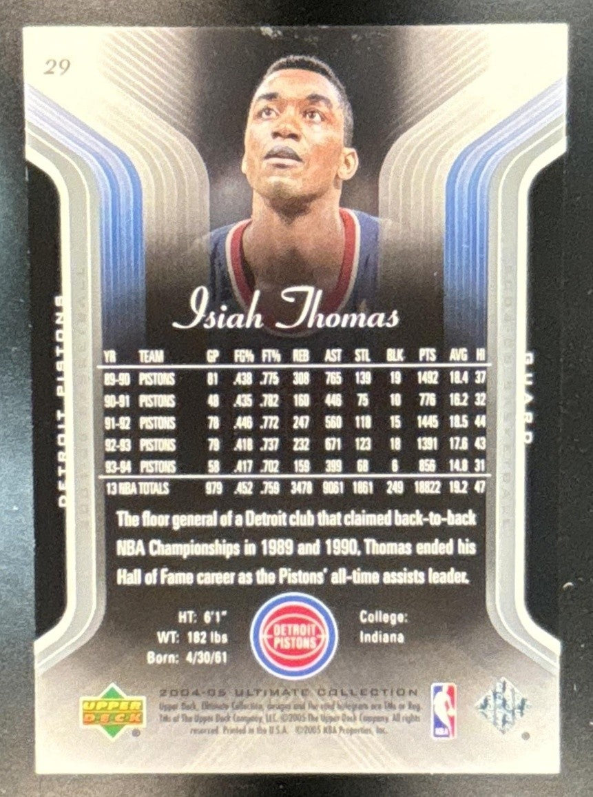 2004-05 Upper Deck Ultimate Collection Isiah Thomas 669/750 #29 Detroit Pistons