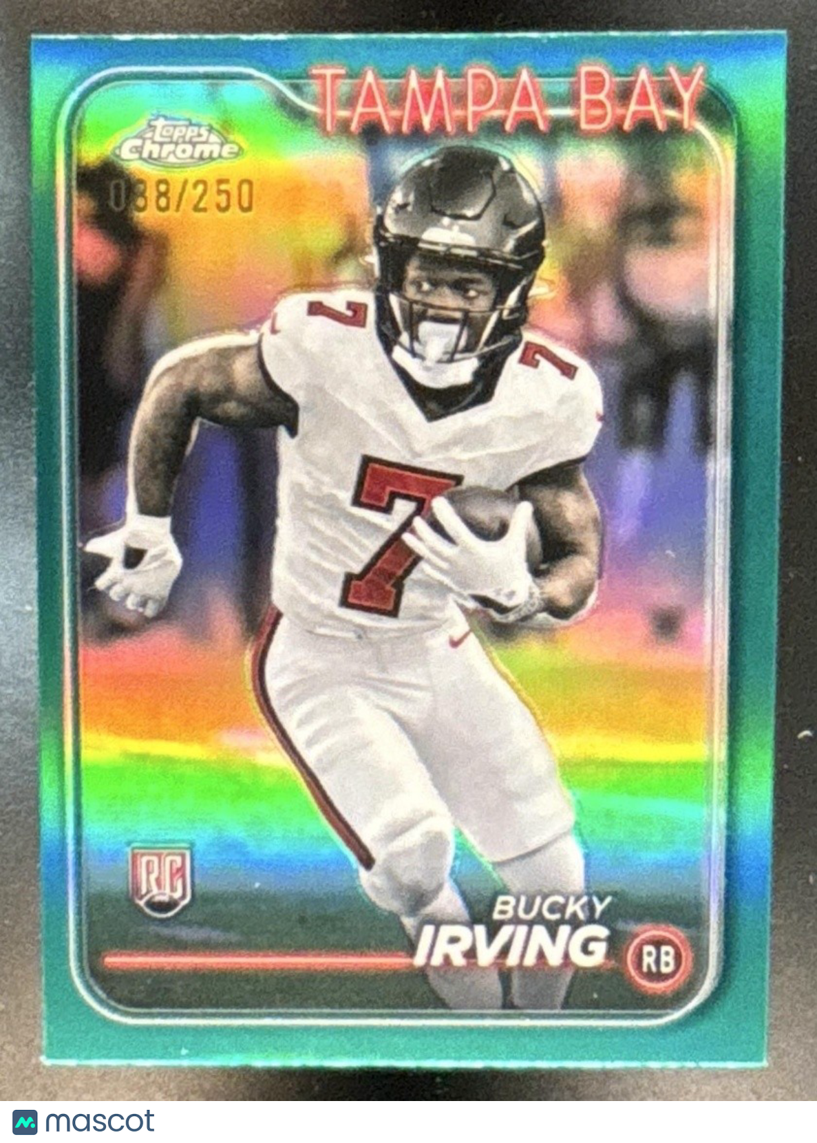 2024 Topps Chrome Bucky Irving Teal Refractor /250 #226 RC Tampa Bay Buccaneers