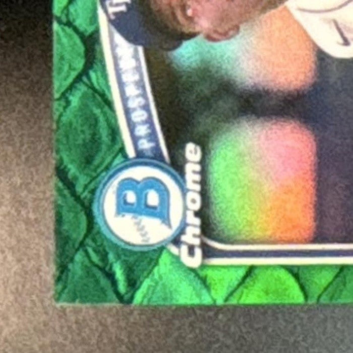 2025 Bowman Chrome Maykel Coret Auto Reptilian Green /99 1st Prospect Rays