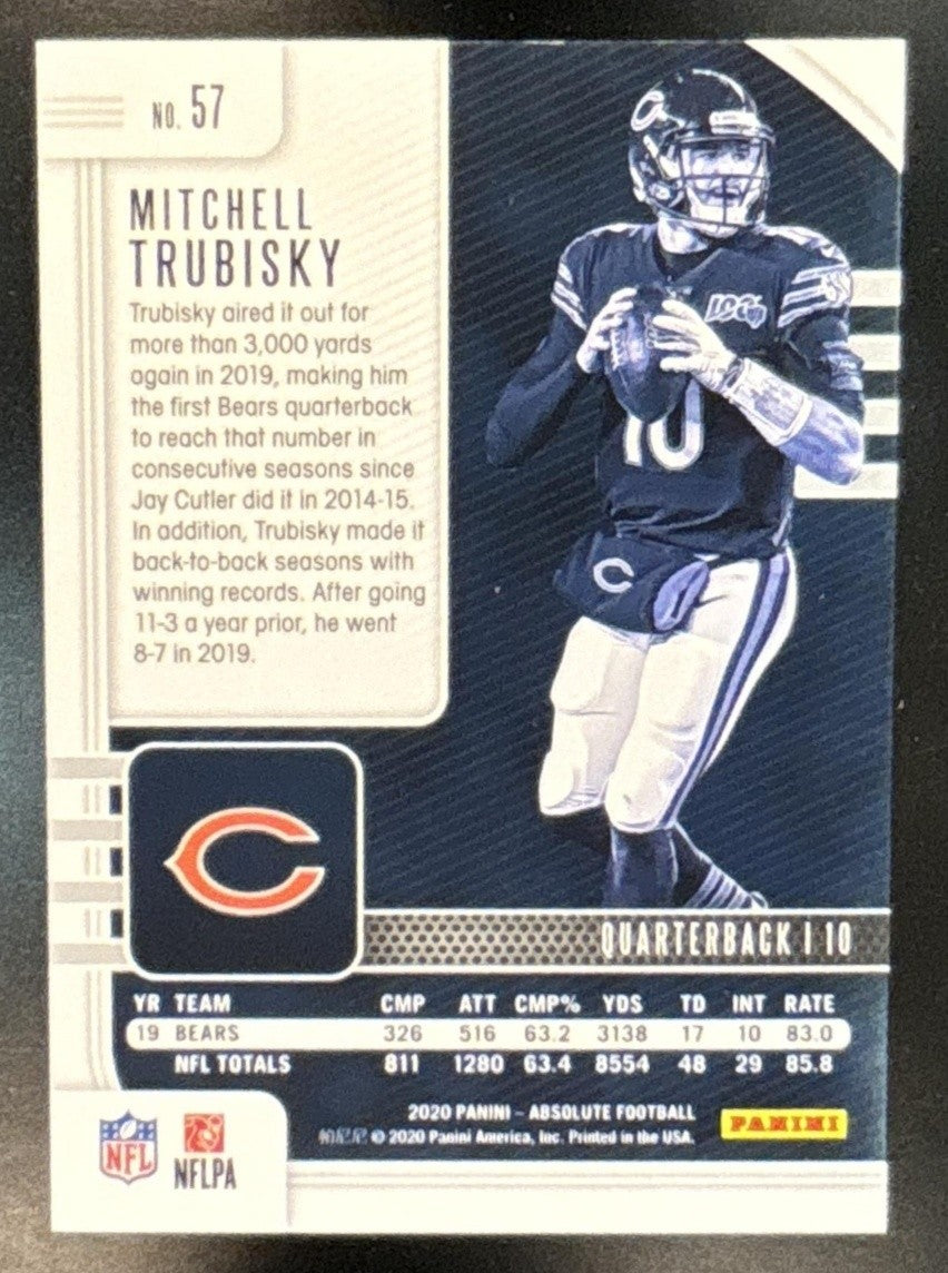 2020 Panini Absolute Mitchell Trubisky Orange Mosaic /149 #57 Chicago Bears