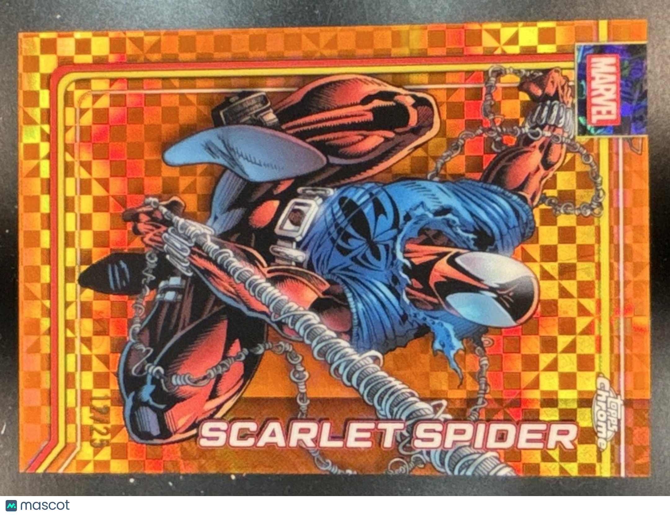 2026 Topps Chrome Marvel Comics Scarlet Spider Orange X-Fractor /25 #146