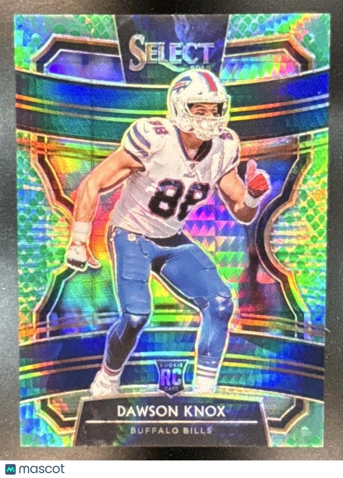 2019 Panini Select Dawson Knox Dragon Scale Prizm /88 #32 RC Buffalo Bills