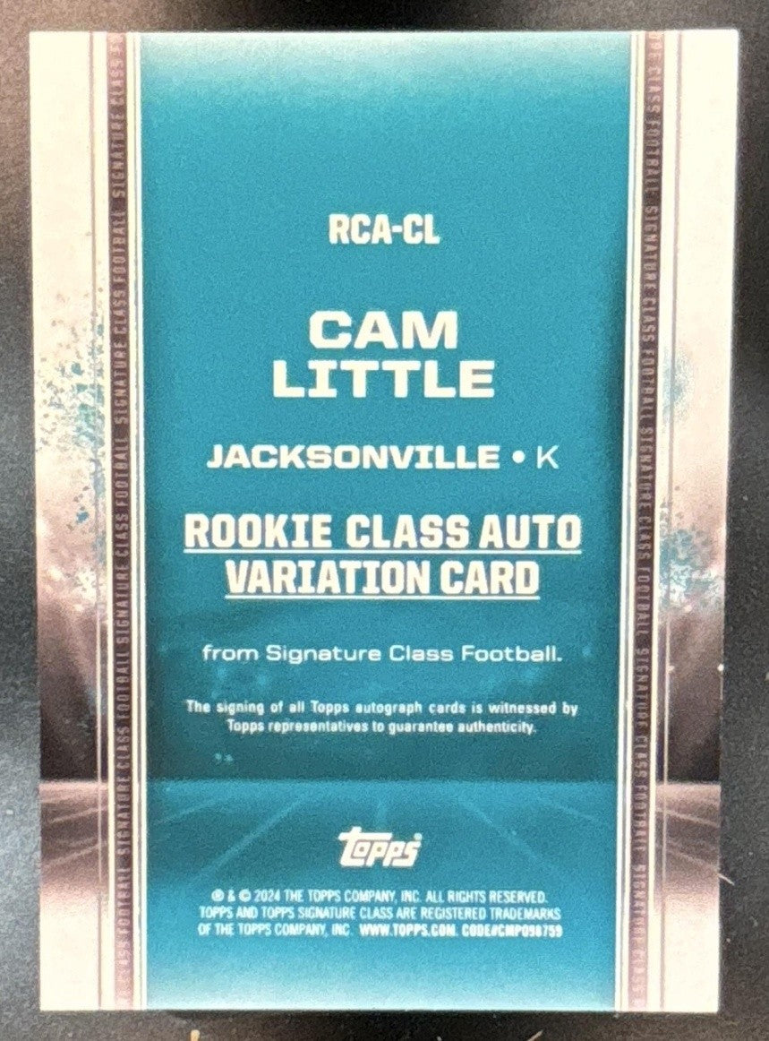 2024 Topps Signature Class Cam Little Auto Variation RC Jacksonville Jaguars