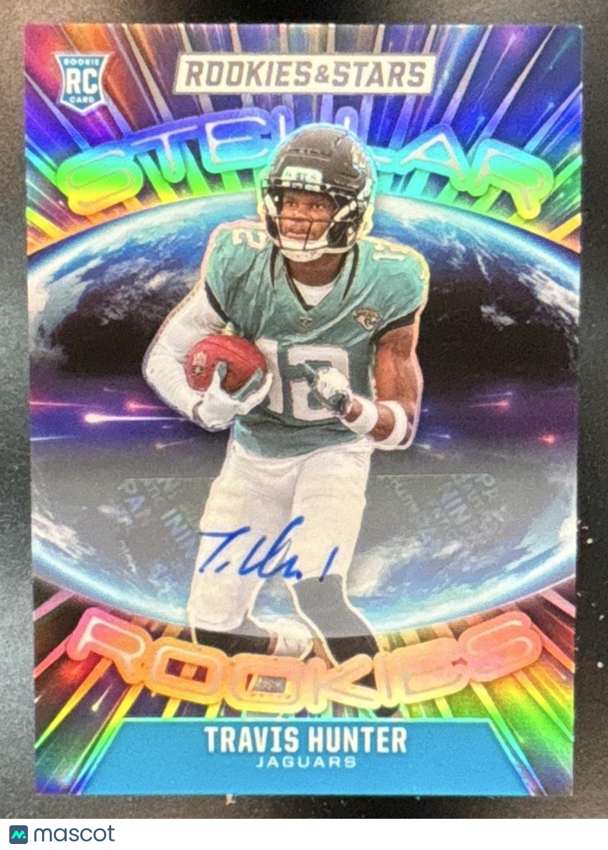 2025 Rookies & Stars Travis Hunter Stellar Signatures /99 #2 RC Auto Jaguars
