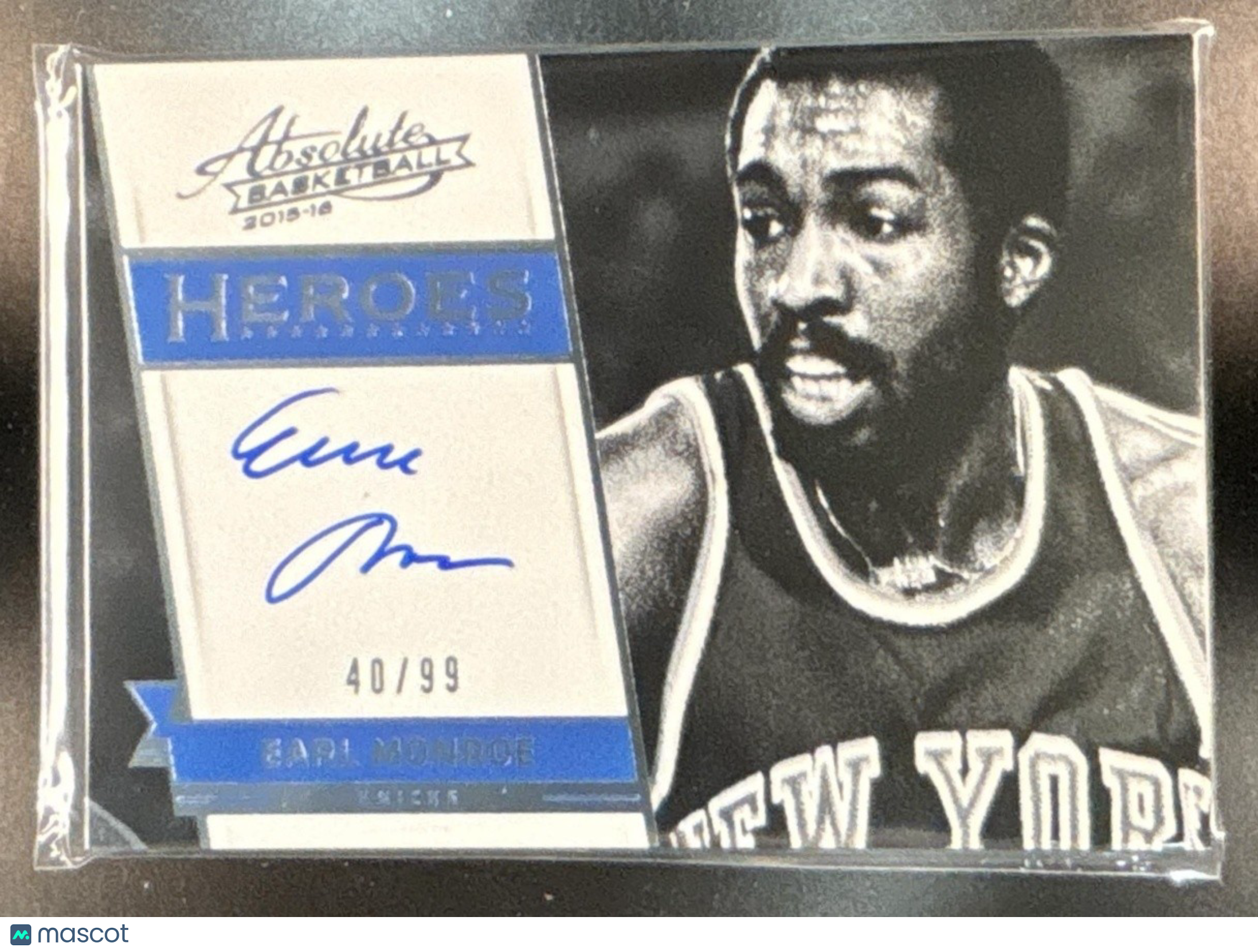 2015-16 Panini Absolute Earl Monroe Heroes Auto /99 #HA-EM New York Knicks