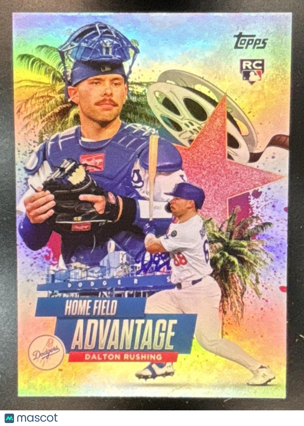 2025 Topps Update Dalton Rushing Homefield Advantage RC SSP Los Angeles Dodgers