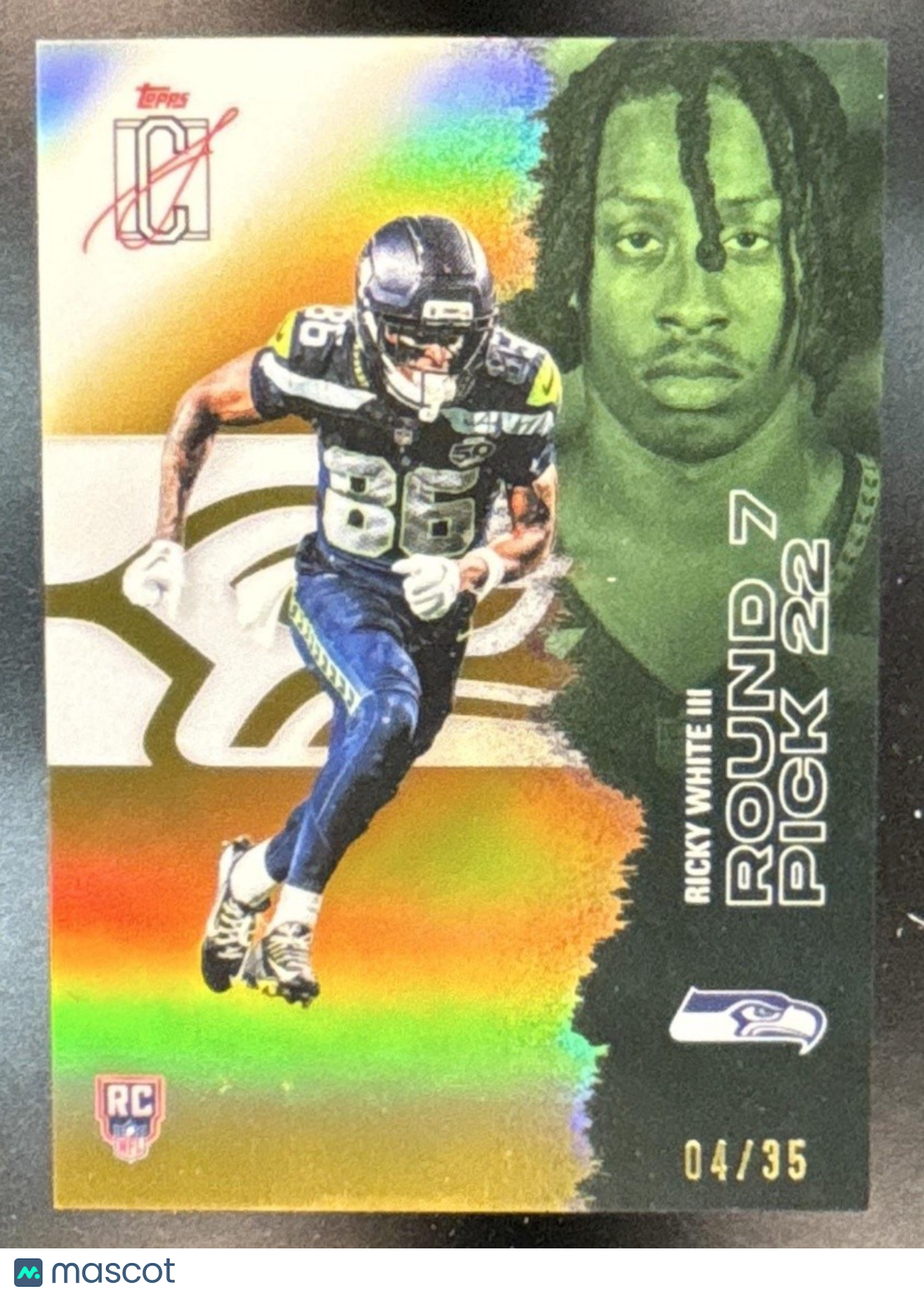 2025 Topps Signature Class Ricky White III Chrome Gold /35 #190 RC Seahawks
