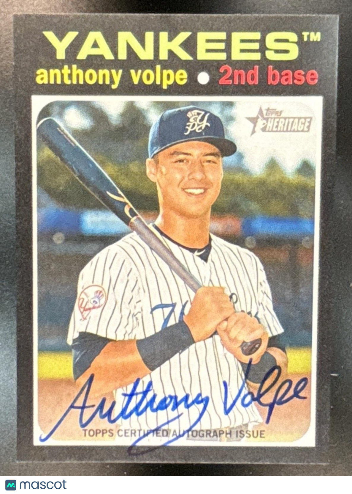 2020 Topps Heritage Minor League Anthony Volpe Real One Auto #ROA-AVO