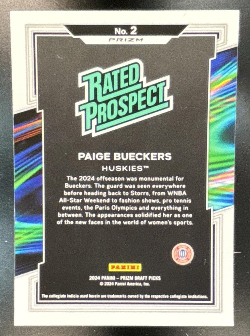 2024 Prizm Draft Picks Collegiate Paige Bueckers Rated Prospect Orange Ice #2