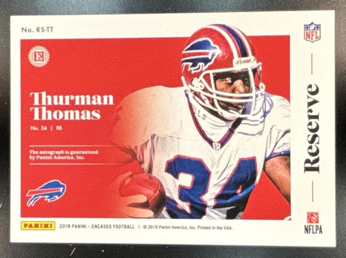 2017 Panini Classics Thurman Thomas Canton Collections Auto /10 Buffalo Bills