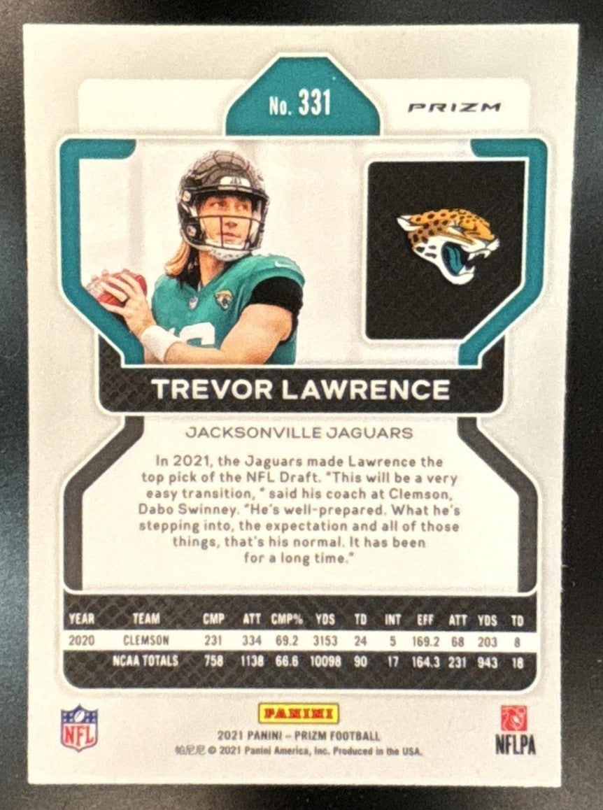 2021 Panini Prizm Trevor Lawrence Red White and Blue #331 RC Jaguars