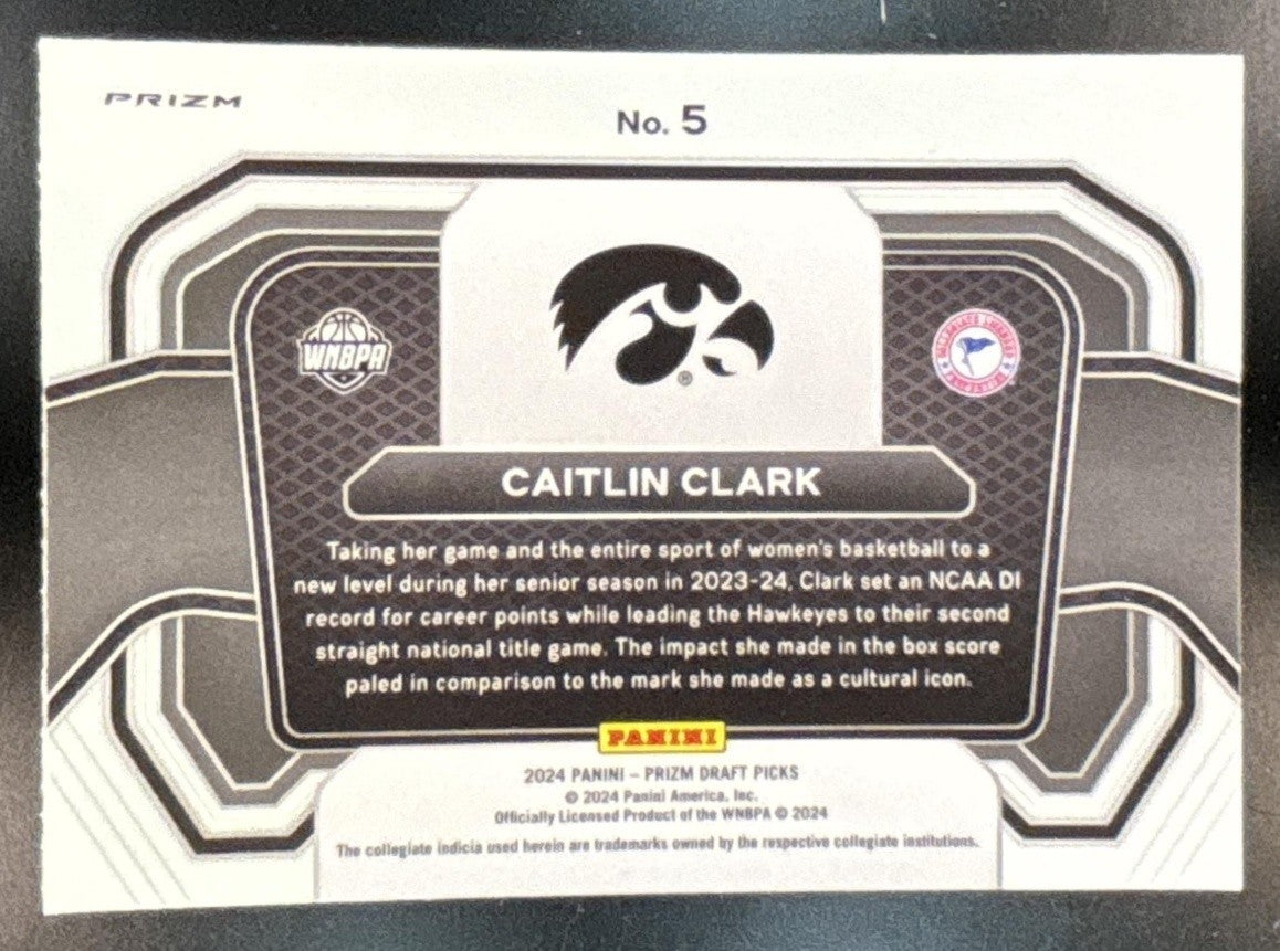 2024 Prizm Draft Picks Collegiate Caitlin Clark Campus Legends Red Ice RC