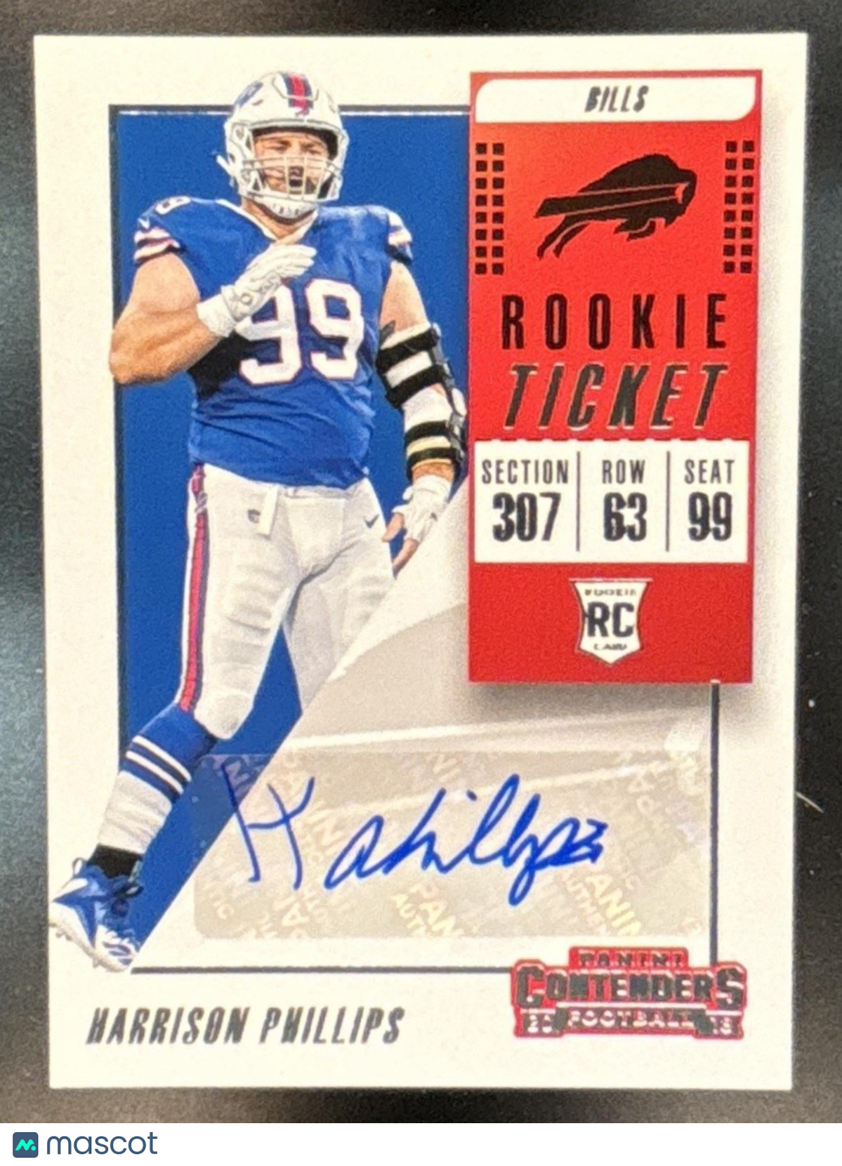 2018 Panini Contenders Harrison Phillips Playoff Ticket /99 #239 Auto RC Bills