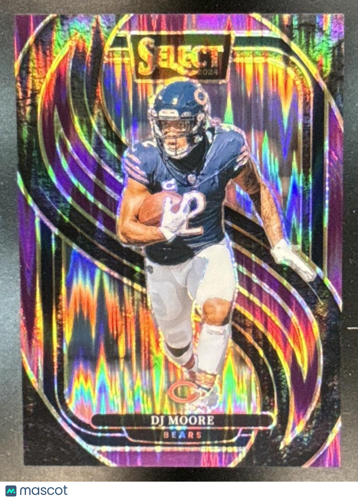 2024 Panini Select DJ Moore Premier Purple Shock /360 #151 Chicago Bears