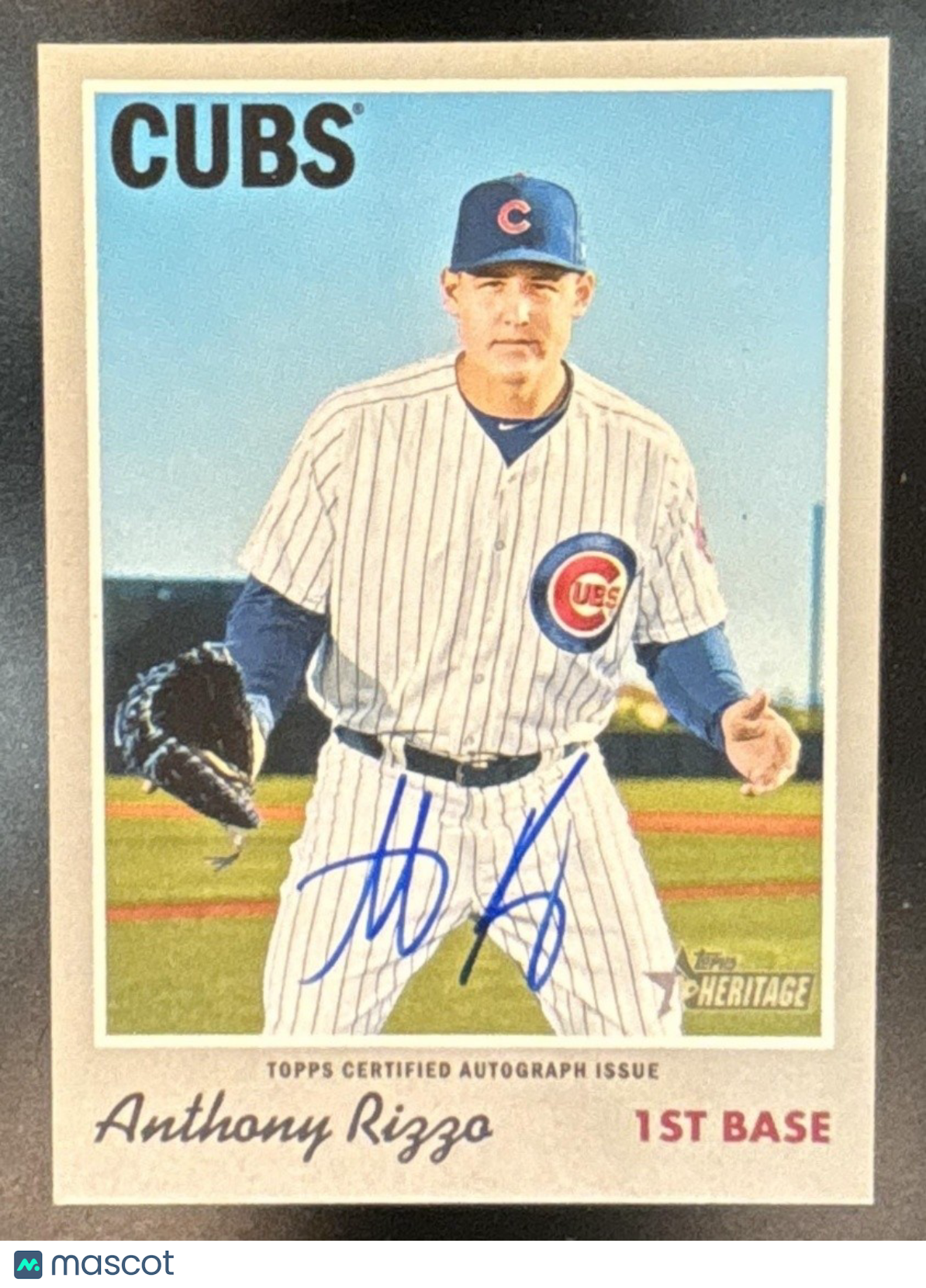 2019 Topps Heritage Anthony Rizzo Real One High Number Auto #ROA-AR Chicago Cubs
