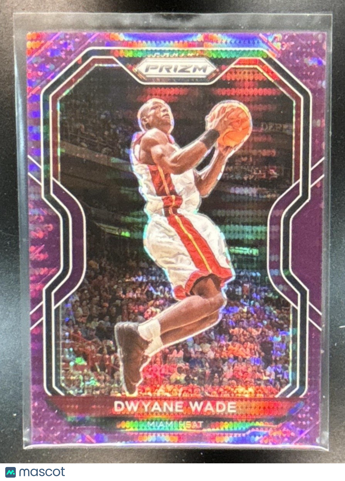 2020-21 Panini Prizm Dwyane Wade Purple Pulsar Prizms /35 #195 Miami Heat