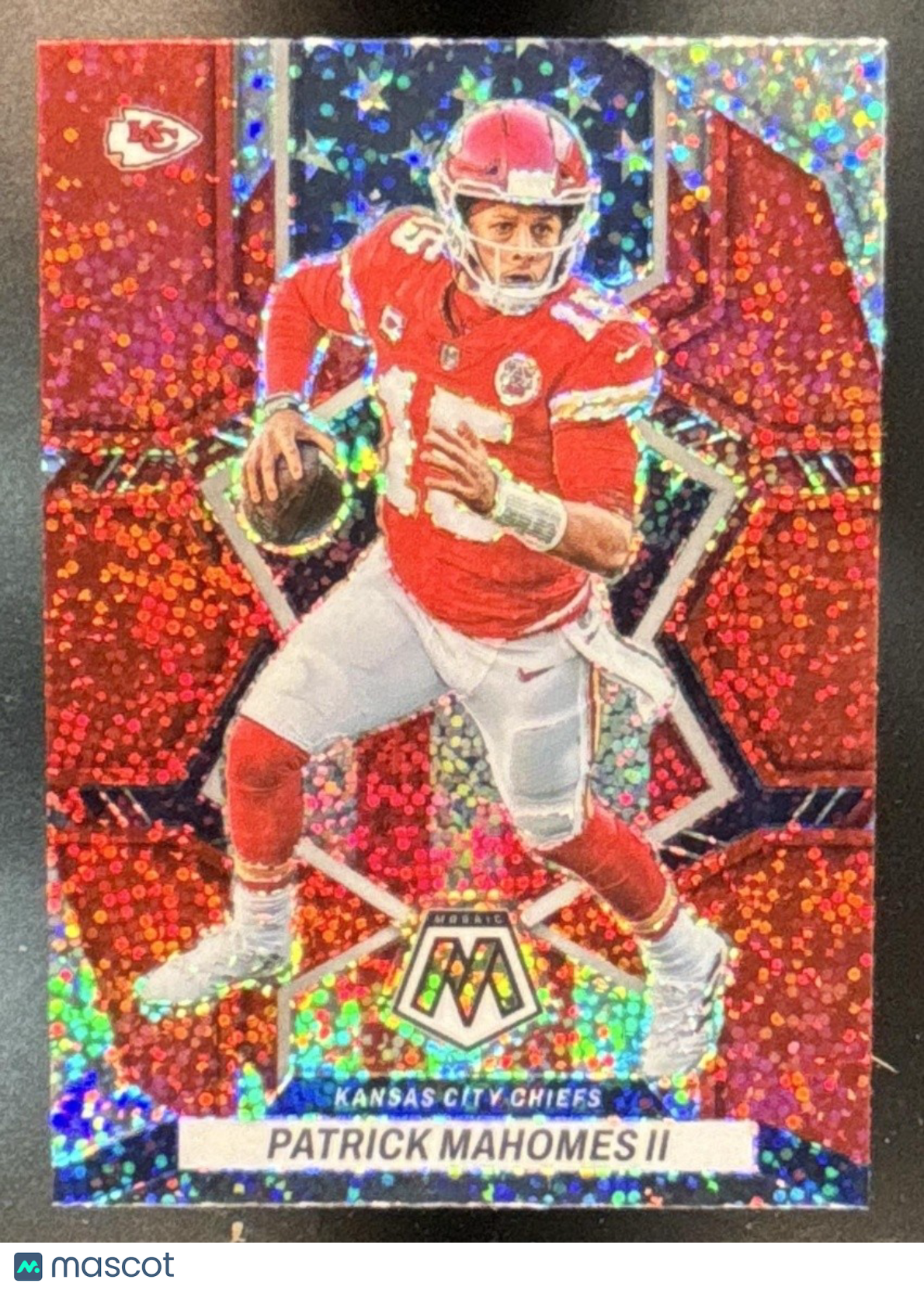 2022 Panini Mosaic Patrick Mahomes II Sparkle Red #256 National Pride Chiefs