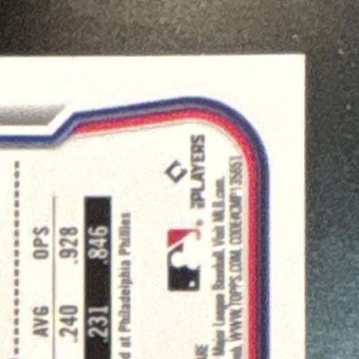 2026 Bowman Mega Box Kyle Schwarber Chrome Black & White Mojo Refractor 2/15 #20