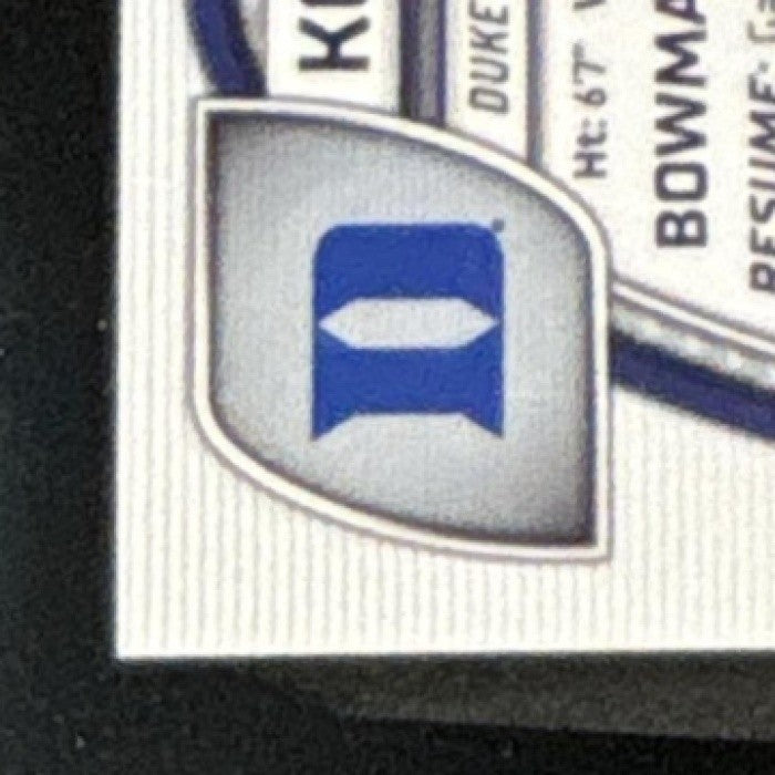 2024-25 Bowman Chrome University Kon Knueppel Black Wave #48 Duke Blue Devils