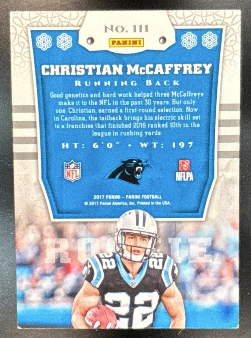 2017 Panini Christian McCaffrey #111 RC Carolina Panthers