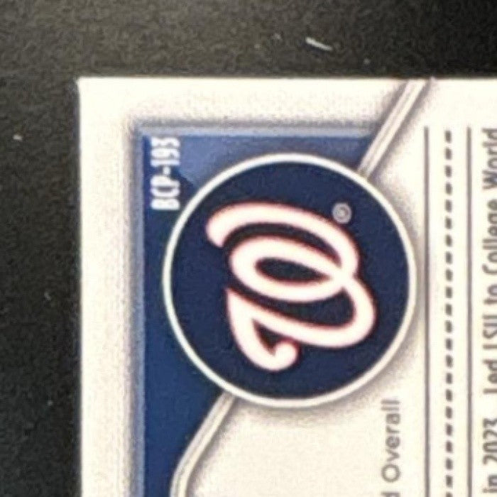 2024 Bowman Chrome Sapphire Dylan Crews Prospects #BCP-193 Washington Nationals