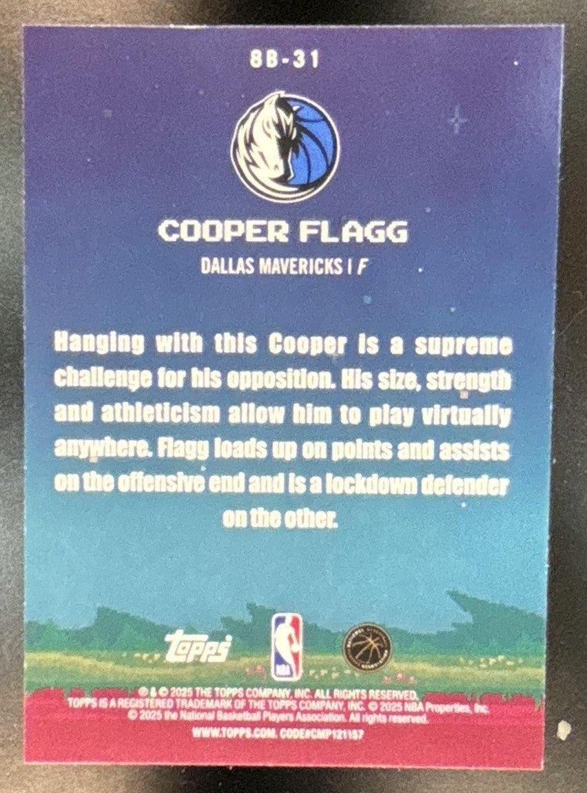 2025-26 Topps Cooper Flagg 8-Bit Ballers #8B-31 RC Dallas Mavericks