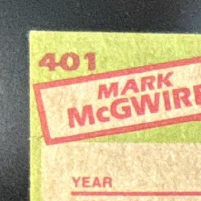 1985 Topps Mark McGwire - #401 RC