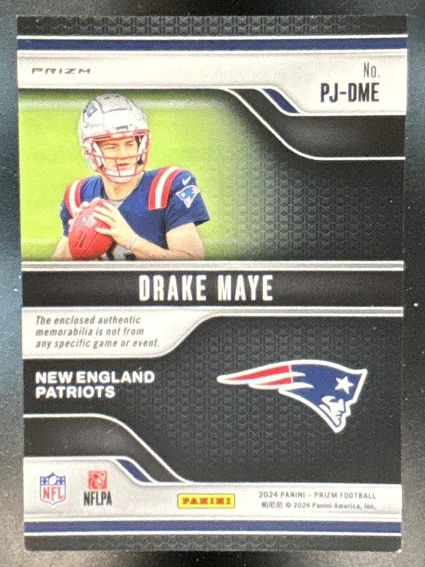 2024 Panini Prizm Drake Maye Premier Jerseys #PJ-DME MEM RC New England Patriots
