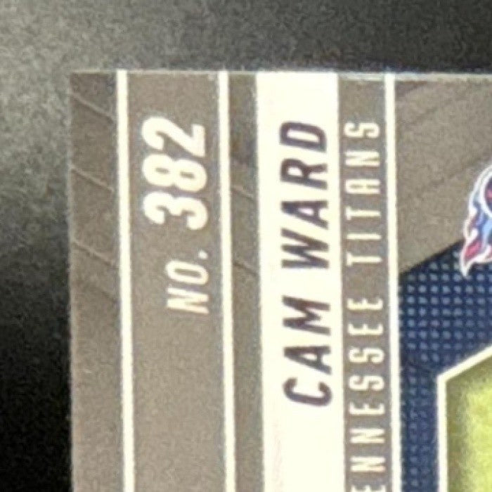 2025 Panini Mosaic Cam Ward Rookies Green Prizm #382 RC Tennessee Titans