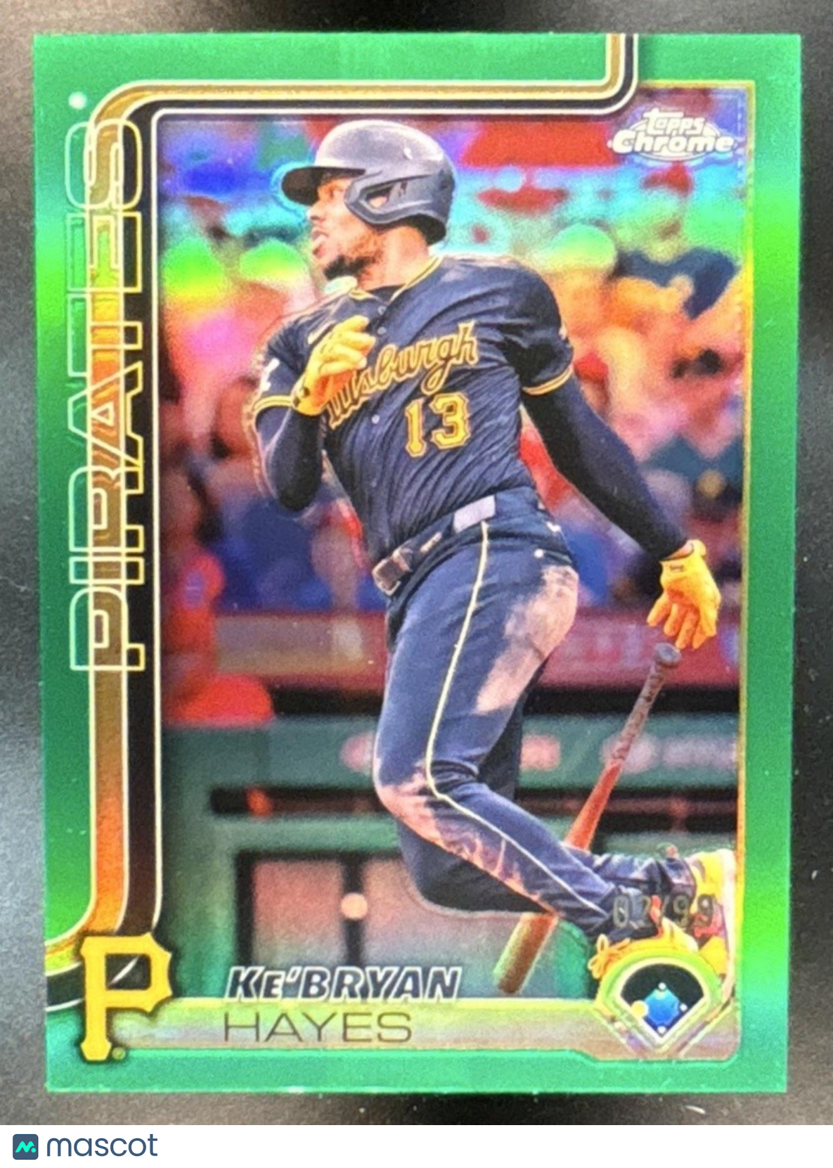 2025 Topps Chrome Ke'Bryan Hayes Green Refractor /99 #196 Pittsburgh Pirates