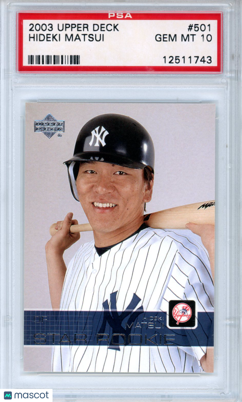 2003 Upper Deck Hideki Matsui #501 PSA 10