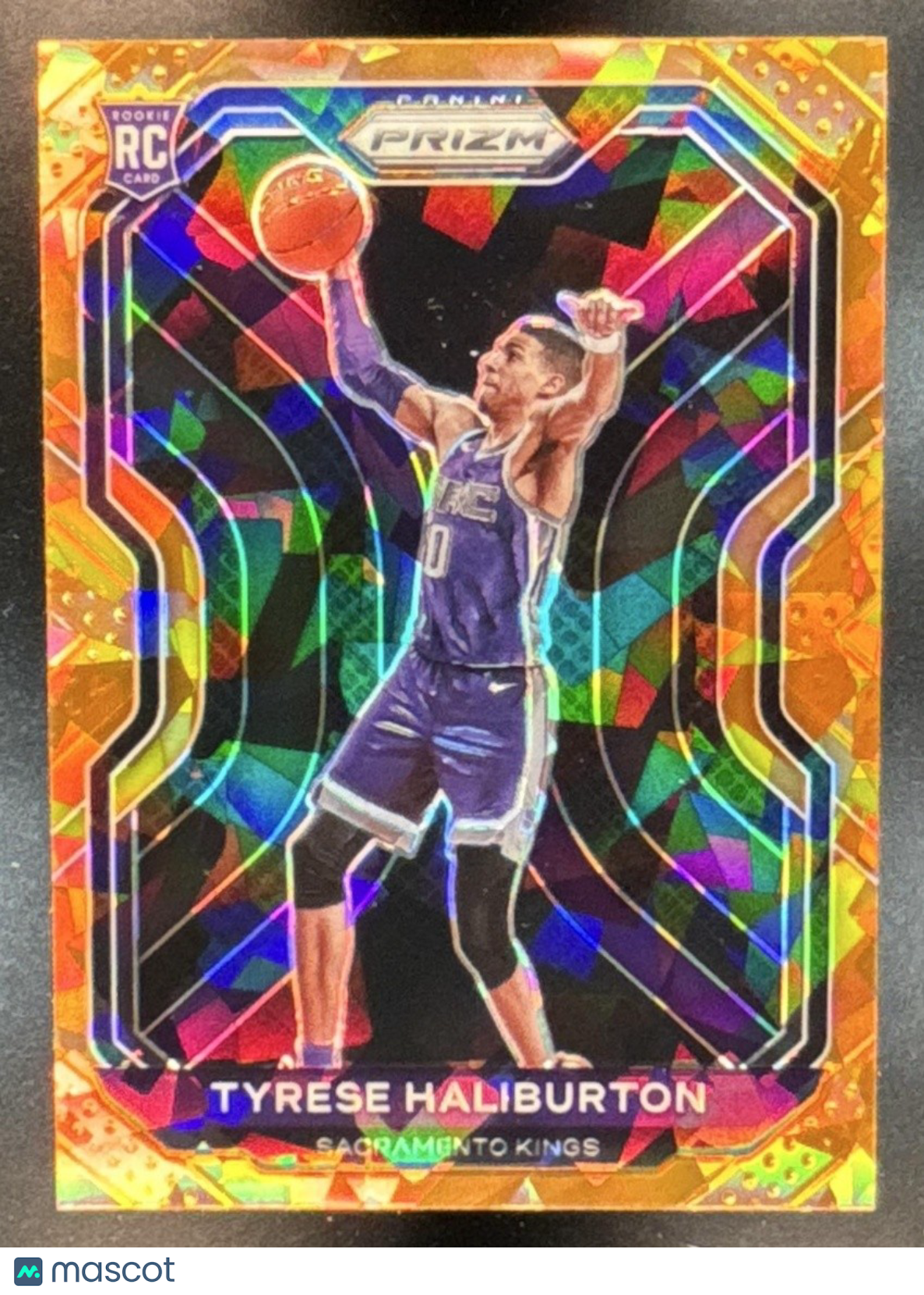 2020-21 Prizm Tyrese Haliburton Orange Ice Prizms #262 RC Sacramento Kings