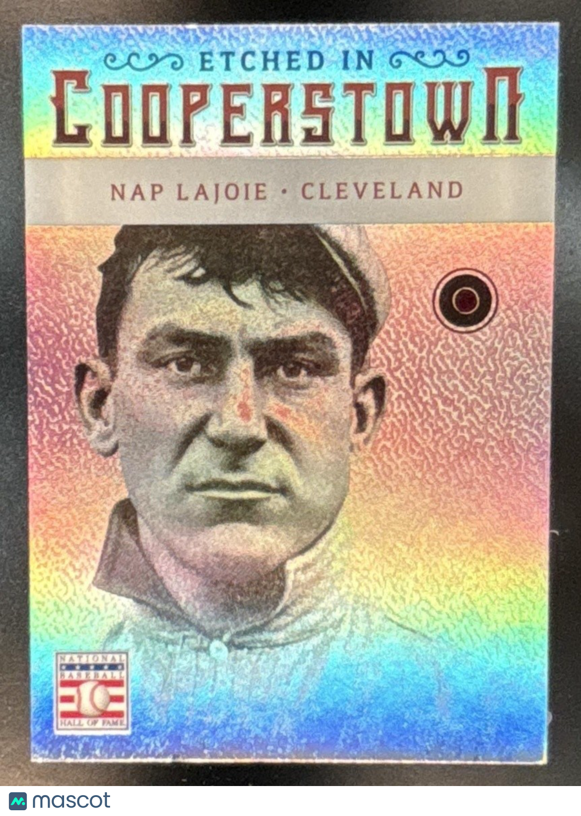 2015 Panini Cooperstown Nap Lajoie Etched in Silver Gem Ruby /15 #51