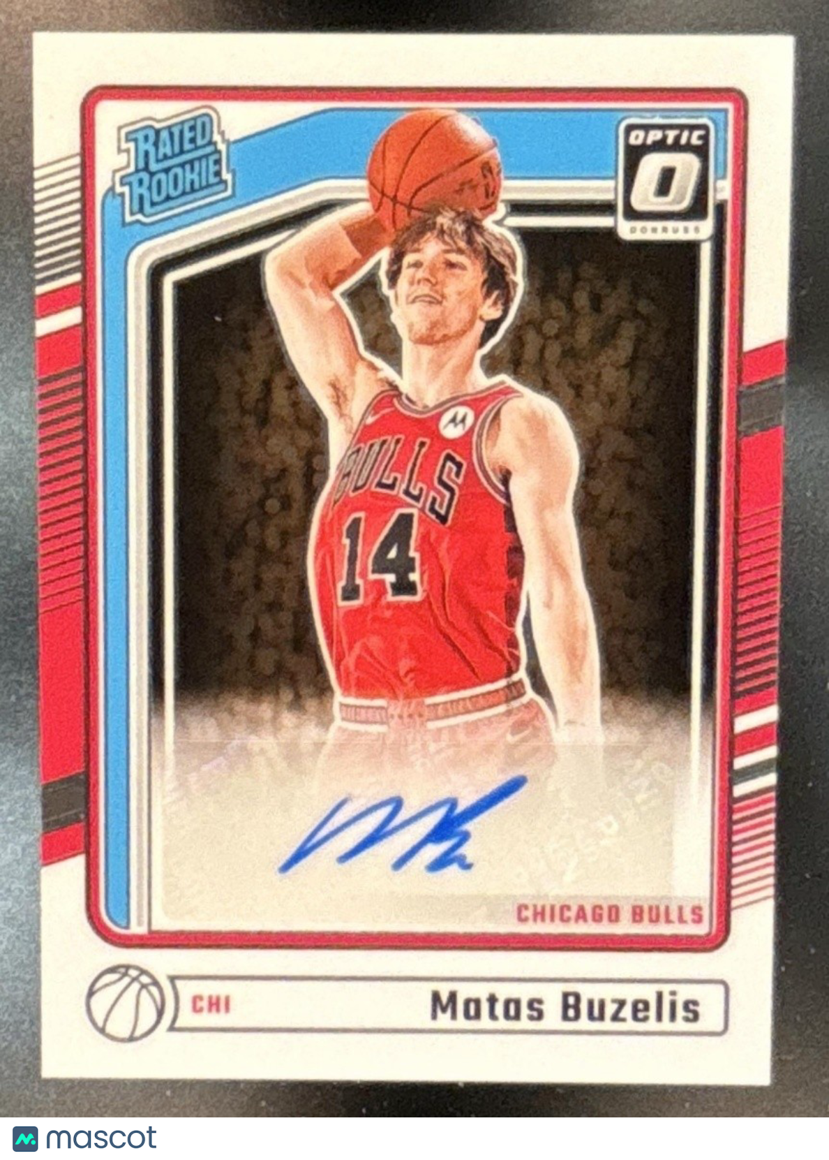 2024-25 Panini Donruss Optic Matas Buzelis Signatures #306 RC Auto Chicago Bulls