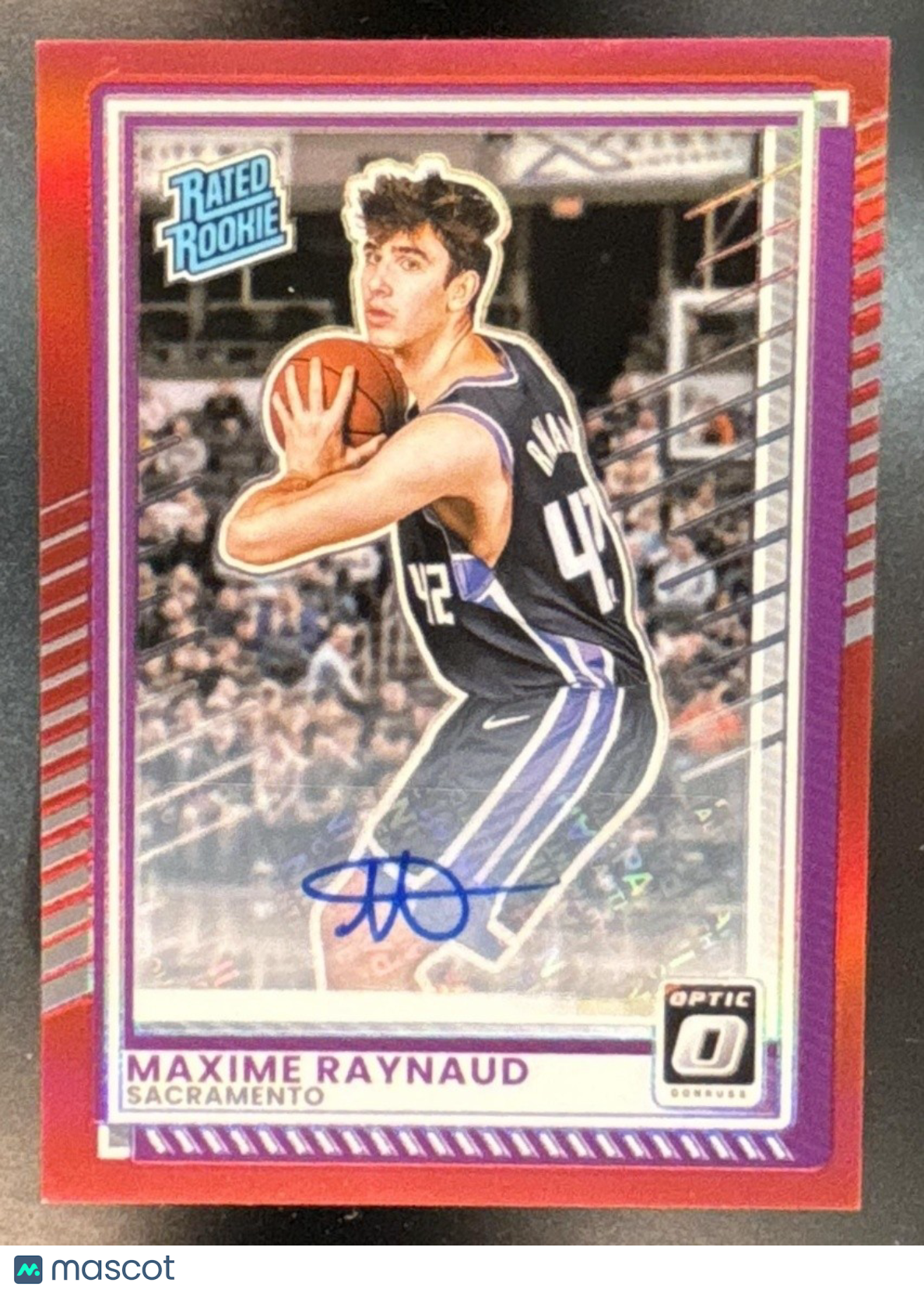 2025-26 Panini Donruss Maxime Raynaud Optic Auto Red 25/75 #29 RC Kings