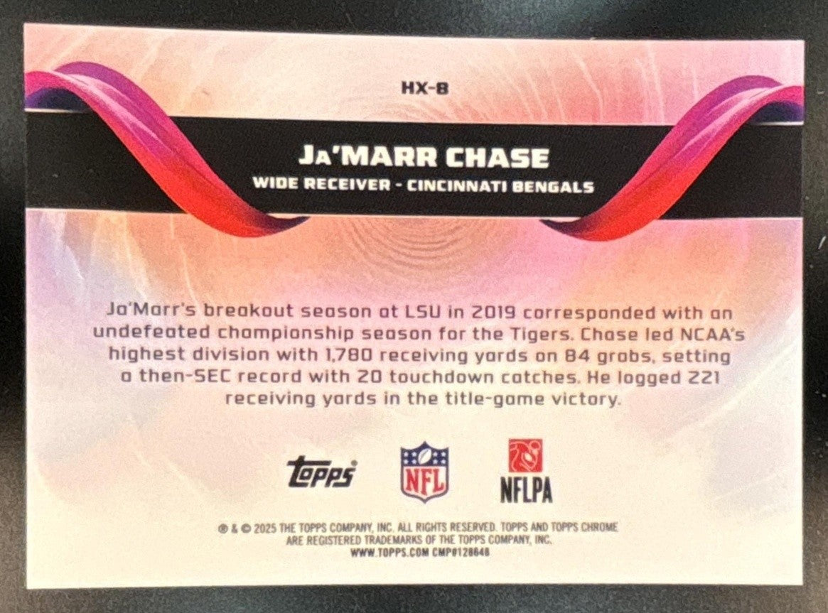 2025 Topps Chrome Ja'Marr Chase Helix #HX-8 SSP Cincinnati Bengals