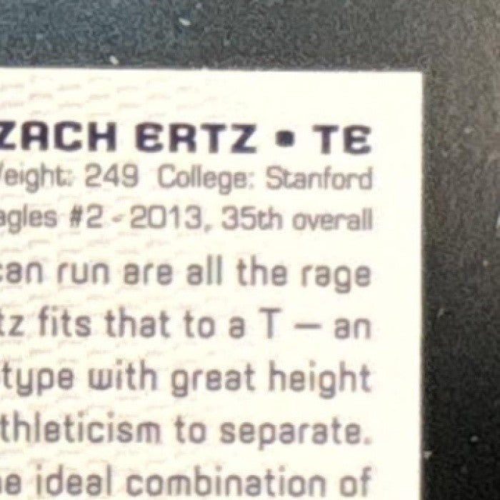 2013 Topps Chrome Zach Ertz Rookie Relics #RR-ZE RC Philadelphia Eagles