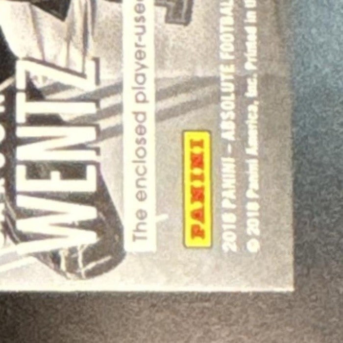 2018 Panini Absolute Carson Wentz Tools of the Trade Double /99 MEM Eagles