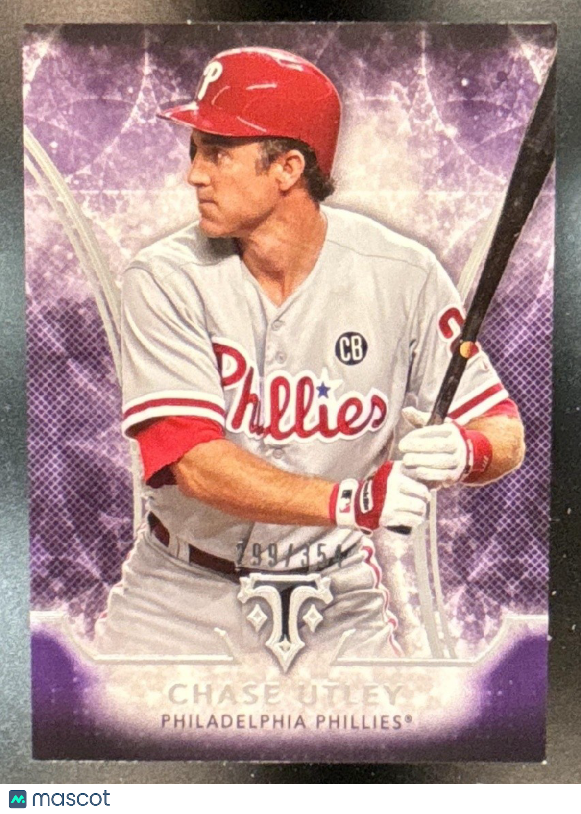 2015 Topps Triple Threads Chase Utley Amethyst /354 #54 Philadelphia Phillies