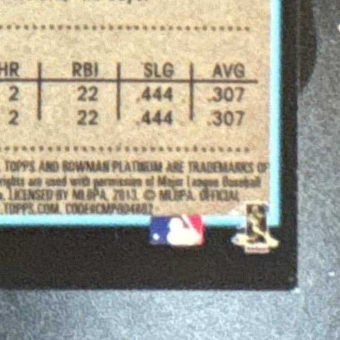 2013 Bowman Platinum Chase Utley Rookie Reprints Blue Sapphire #BDP69 Phillies