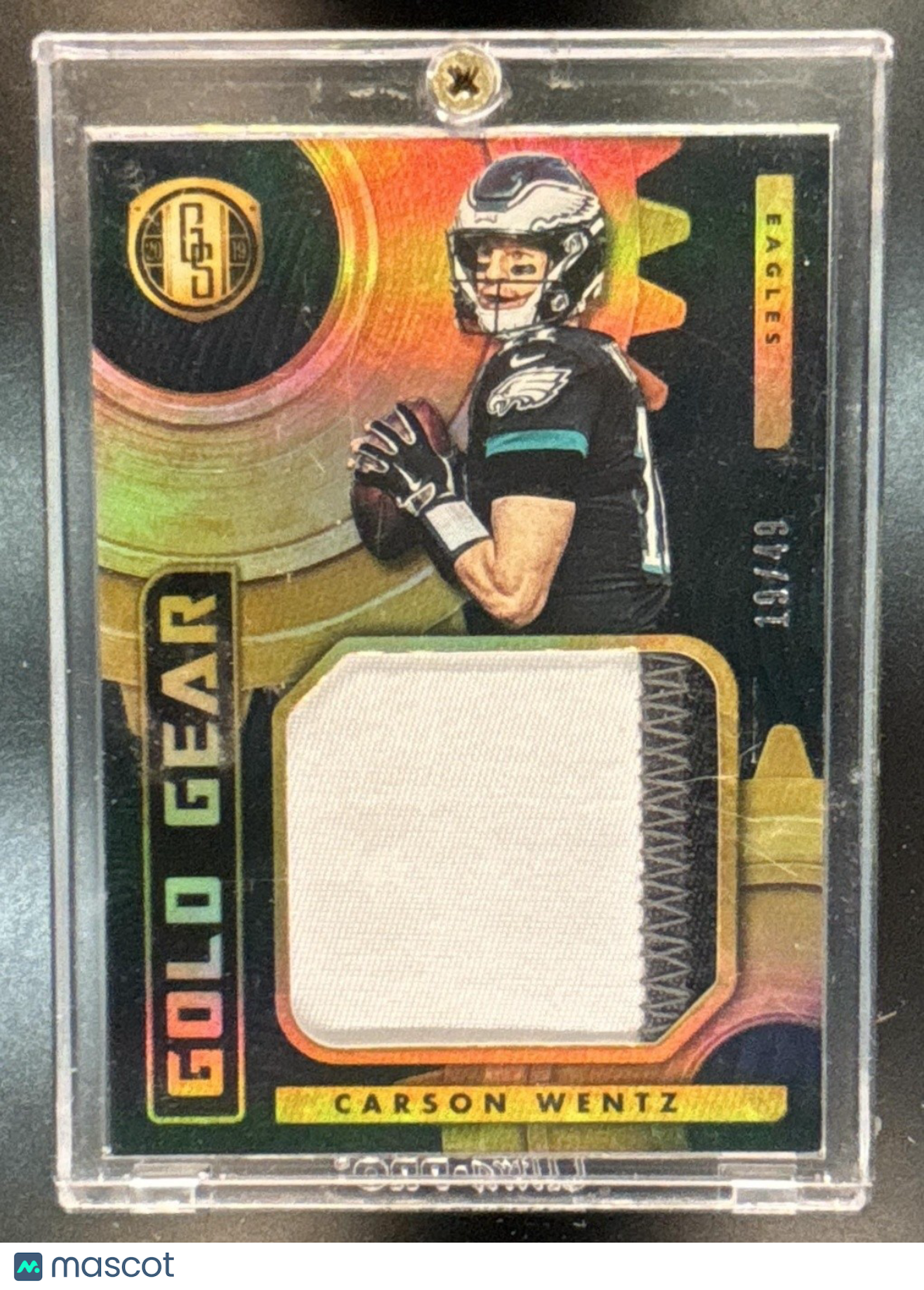 2019 Panini Gold Standard Carson Wentz Gear Prime /49 #GG-4 Philadelphia Eagles