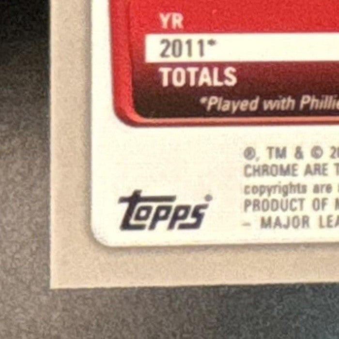 2012 Bowman Chrome Chase Utley Green Refractor #197 Philadelphia Phillies