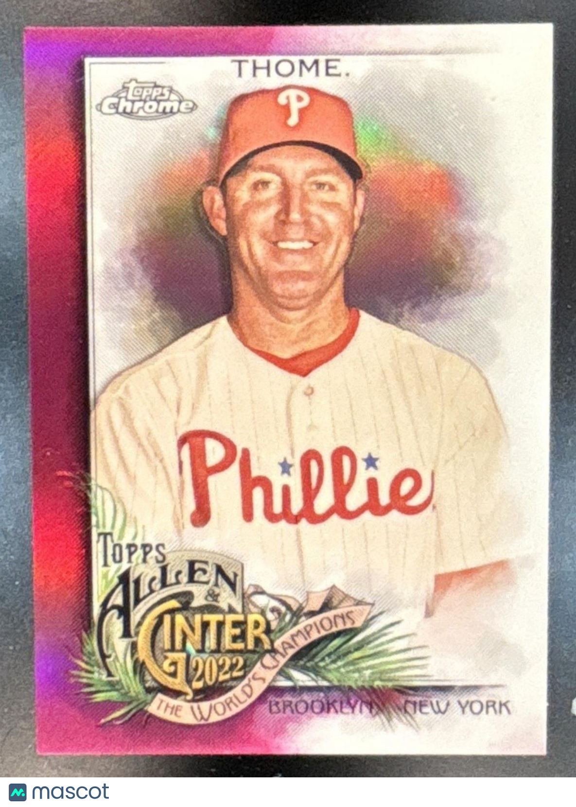 2022 Topps Allen & Ginter Chrome Jim Thome Magenta /199 #232 Phillies