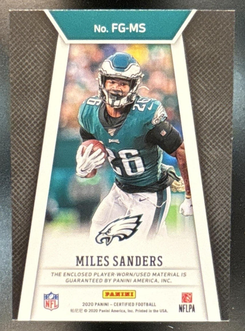 2020 Panini Certified Miles Sanders Fabric of the Game /299 Philadelphia Eagles