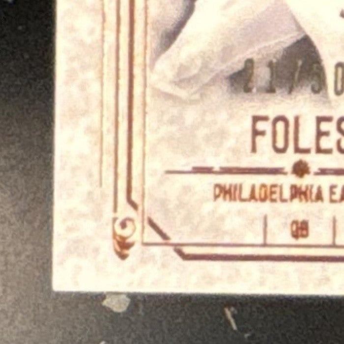 2014 Topps Museum Collection Nick Foles Jumbo Relics Copper /50 Eagles