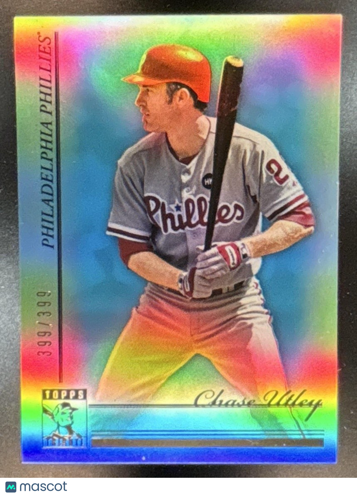 2010 Topps Tribute Chase Utley Blue 399/399 BOOK END #58 Philadelphia Phillies