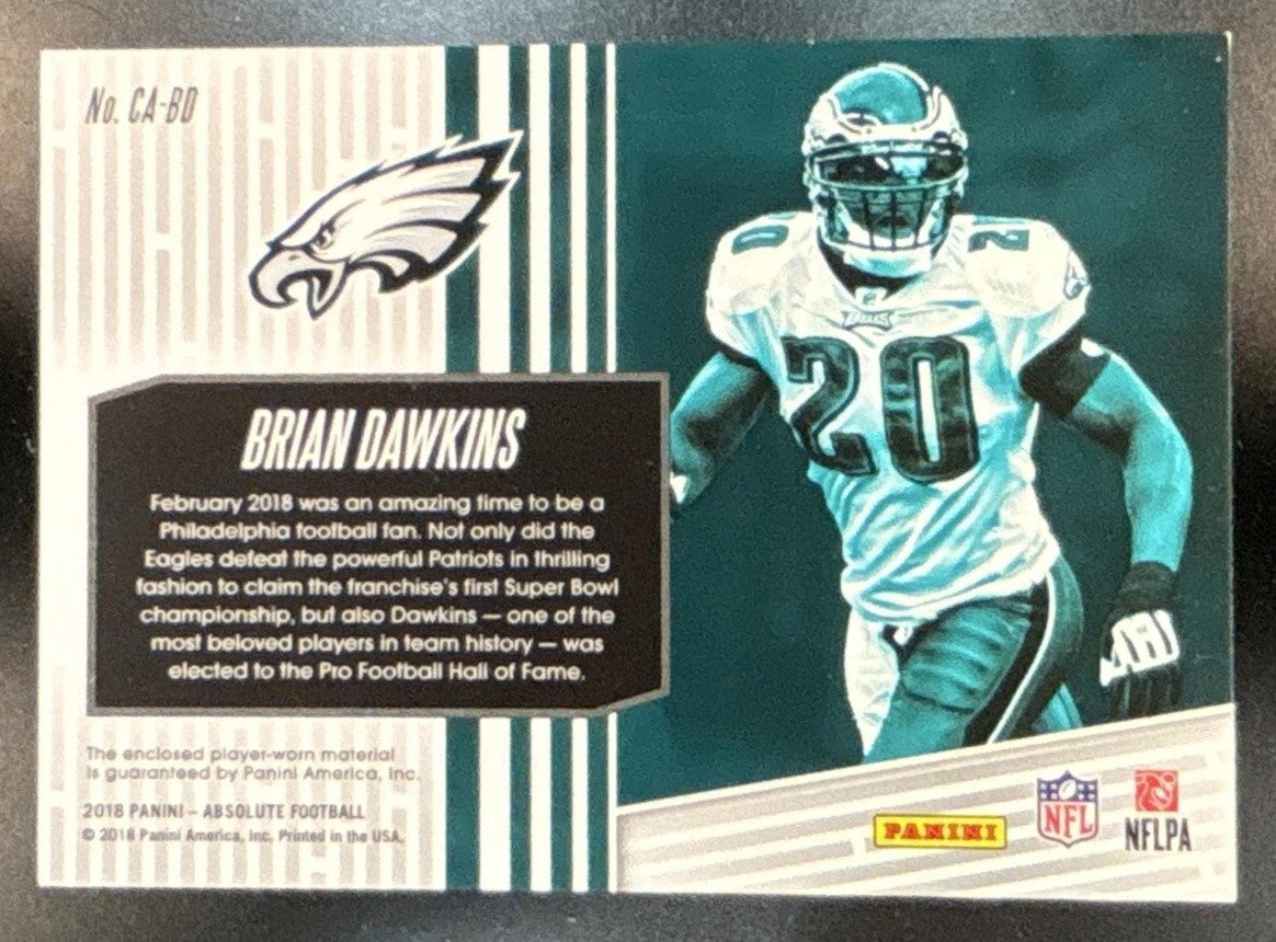 2018 Panini Absolute Brian Dawkins Canton Absolutes /199 MEM Philadelphia Eagles